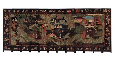 Twelve-Fold Coromandel Screen by Qing Dynasty Chinese School