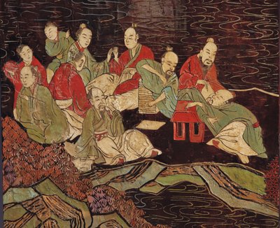 Twelve-fold coromandel screen, 18th century by Qing Dynasty Chinese School