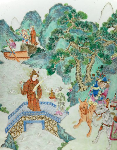 Detail (Imperial Famille Rose Vases) by Qing Dynasty   Jiaqing Period Chinese School