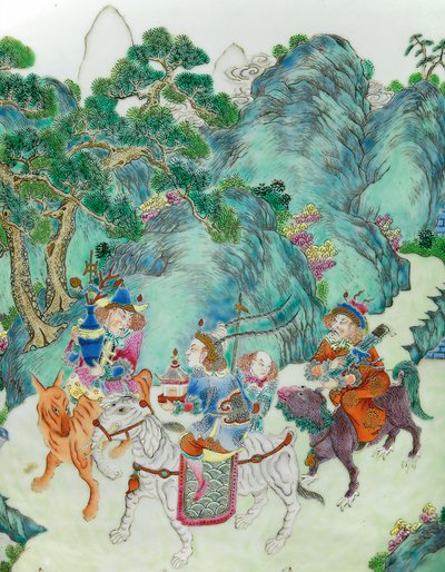 Detail (Imperial Famille Rose Vases) by Qing Dynasty   Jiaqing Period Chinese School