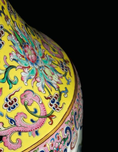 Detail (One of a Pair of Imperial Famille Rose Vases) by Qing Dynasty   Jiaqing Period Chinese School