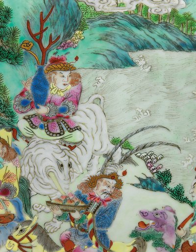 Detail (One of a Pair of Imperial Famille Rose Vases) by Qing Dynasty   Jiaqing Period Chinese School