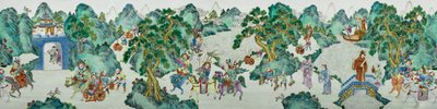 Detail from One of a Pair of Imperial Famille Rose Vases by Qing Dynasty   Jiaqing Period Chinese School