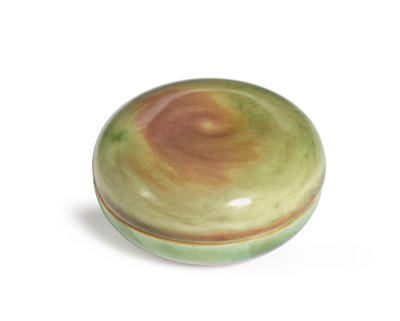 Seal paste box and cover, Yinse He by Qing Dynasty   Kangxi Period Chinese School