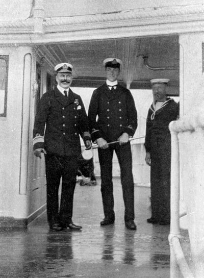 Commodore Sir Archibald Milne and his sub-lieutenant, Pipon by Queen Alexandra