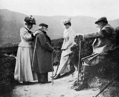 King Edward VII, Princess Mary, Lady Katherine Coke and Captain Welsh by Queen Alexandra
