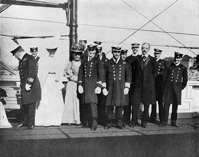 On Board the Royal Yacht Victoria and Albert III, Christiania Oslo, Norway by Queen Alexandra