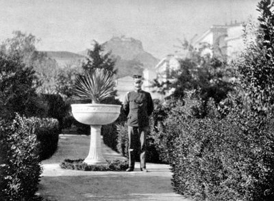 Prince Constantine, the Duke of Sparta, in his garden at Athens by Queen Alexandra