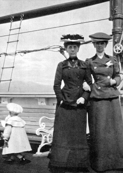 Prince Olav with Lady Antrim and Miss Knollys by Queen Alexandra