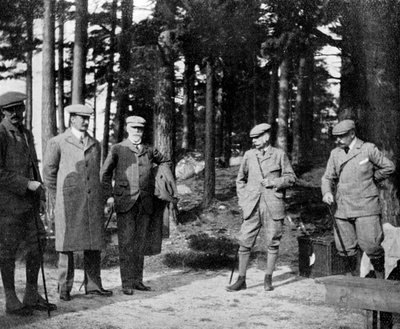 The Duke of Connaught and his shooting party by Queen Alexandra