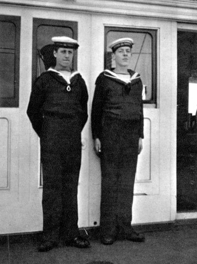 Two ships boys on the royal yacht Victoria and Albert III by Queen Alexandra