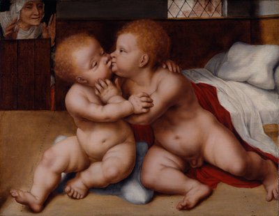 The Infant Christ with the Infant St John the Baptist by Quentin (workshop of) Massys or Metsys