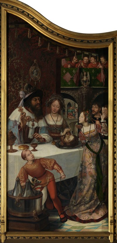 Altarpiece of the Guild of the Joiners, Left Hand Panel by Quentin Massys or Matsys