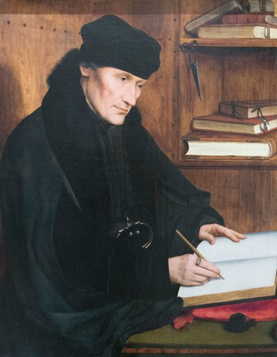 Portrait of Erasmus of Rotterdam by Quentin Massys or Matsys