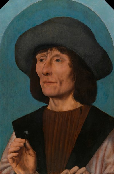 Portrait of a Man with a Pink by Quentin Metsys I