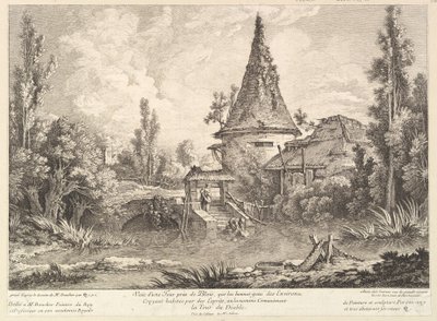 View of Tower near Blois, mid 18th century by Quentin Pierre Chedel