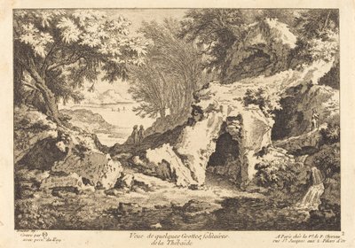 View of Some Solitary Caves of Thebaid by Quentin Pierre Chedel after François Boucher