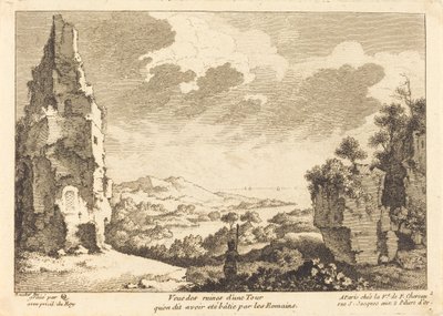 View of the Ruins of a Tower Said to Have Been Built by the Romans by Quentin Pierre Chedel after François Boucher