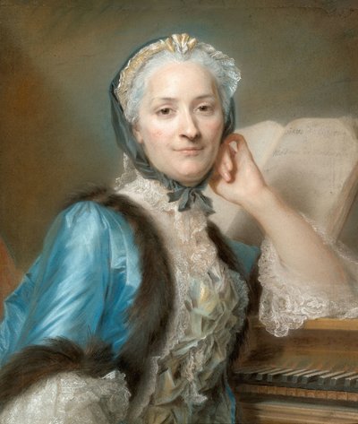 Portrait of Madame Anne-Jeanne Cassanéa de Mondonville, née Boucon by Quentin de la Latour