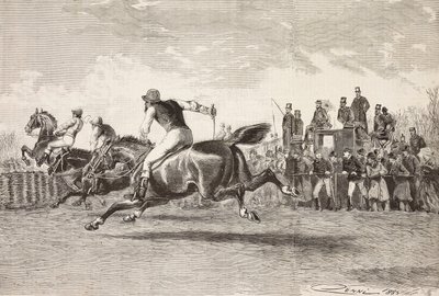 Horse race at park of Villa Arconati, Castellazzo by Quinto Cenni