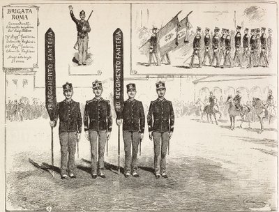 Inspection of the Brigade Roma from the Italian Army by Quinto Cenni