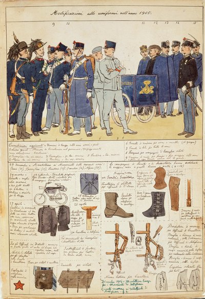 Uniform variations of Kingdom of Italy, color plate by Quinto Cenni by Quinto Cenni