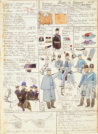 Uniforms and Badges of Kingdom of Sardinia by Quinto Cenni