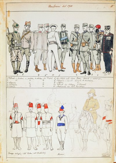 Uniforms of Kingdom of Italy, Color Plate by Quinto Cenni by Quinto Cenni