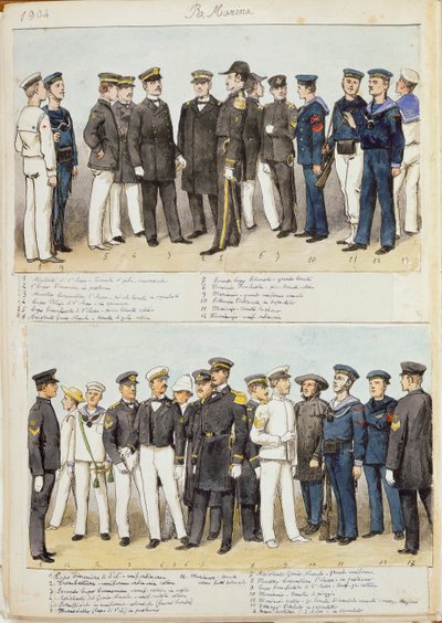 Uniforms of Royal Navy of Kingdom of Italy by Quinto Cenni