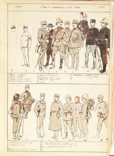 Uniforms of Force of Military Occupation of Libya of Kingdom of Italy by Quinto Cenni