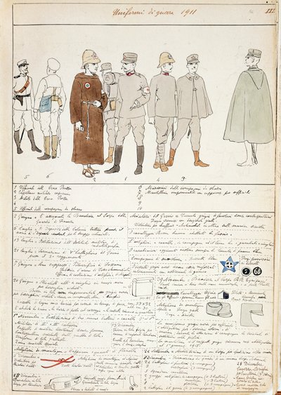 War Uniforms of Kingdom of Italy, Color Plate by Quinto Cenni by Quinto Cenni
