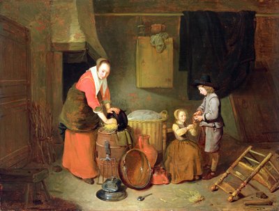 A Kitchen Interior, 17th century by Quiringh Gerritsz. van Brekelenkam