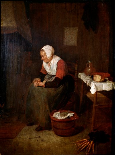 Portrait of Old Woman by Quiringh Gerritsz. van Brekelenkam