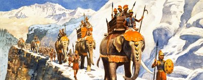 Hannibal in the Alps by R.B. Davis