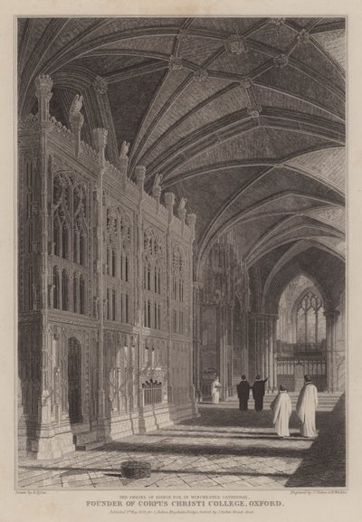 The Shrine of Bishop Foxe, Founder of Corpus Christi College, Oxford, in Winchester Cathedral by R. (after) Essex
