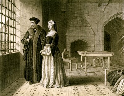Sir Thomas More 1478-1535 and his daughter, Margaret, 19th century by R Anderson