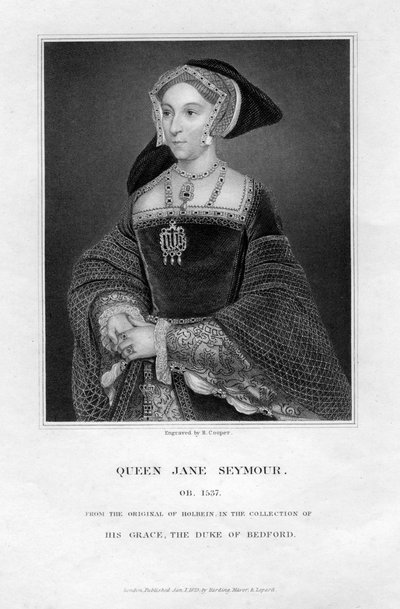 Jane Seymour, Third Wife and Queen of Henry VIII of England, 1823 by R. Cooper