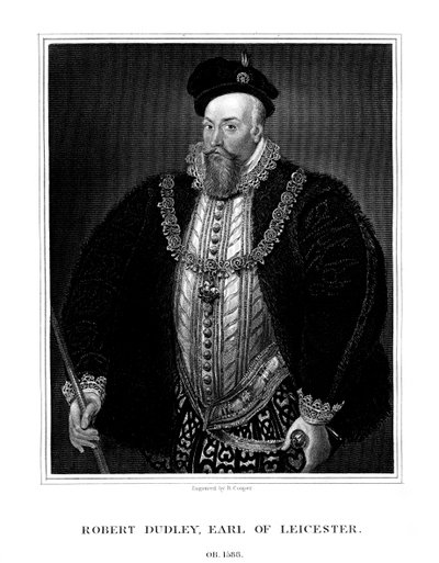 Robert Dudley, 1st Earl of Leicester, favourite of Queen Elizabeth I of England by R. Cooper