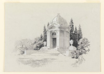 Rendering of a Mausoleum by R. E.