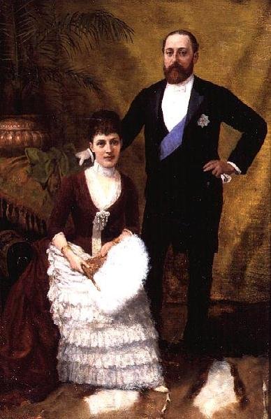 King Edward VII (1841-1910) and His Wife Queen Alexandra (1844-1925) 1887 by R. Forester