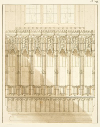Screen at East End of North Aisle of Bristol Cathedral by R. Kitson
