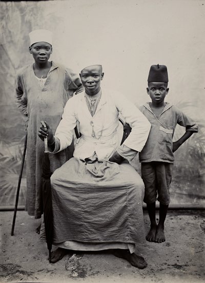 Man and two boys, Tanzania by R. V. Pereira