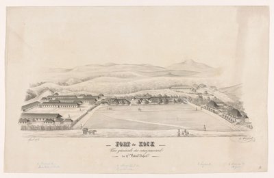 View of Fort de Kock by R. Walthert (signed by artist)