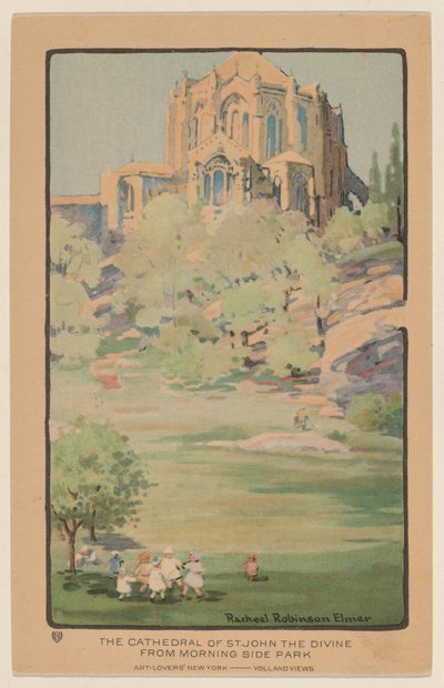 The Cathedral of St. John the Divine from Morningside Park by Rachael Robinson Elmer