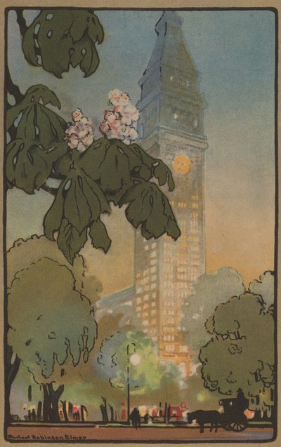 The Metropolitan Tower on A Summer Evening by Rachael Robinson Elmer