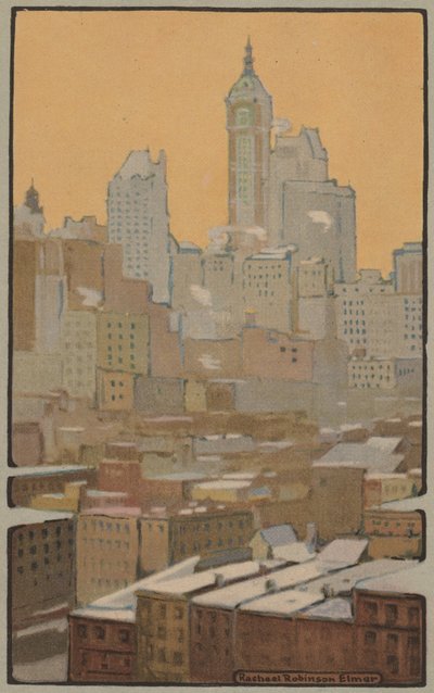The Singer Building from Brooklyn Bridge by Rachael Robinson Elmer