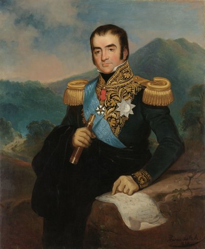 Posthumous Portrait of Herman Willem Daendels, Governor-General of the Dutch East Indies by Raden Sarief Bastaman Saleh