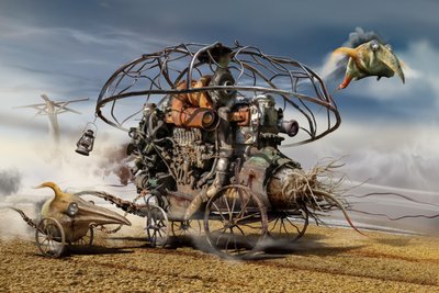 Steampunk Desert Caravan by Radoslav Penchev