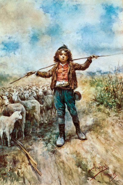 Shepherd portrait by Rafael Senet