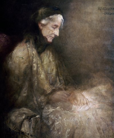 Portrait of Cosima Wagner (1838 - 1930), Daughter of Franz Liszt, Wife of Richard Wagner by Raffael Woldan Schuster